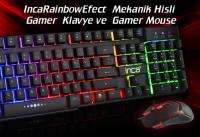 INCA IKG-448 Gökkuşağı Efect Mekanik Hisli Gaming KABLOLU KLAVYE&MOUSE SET